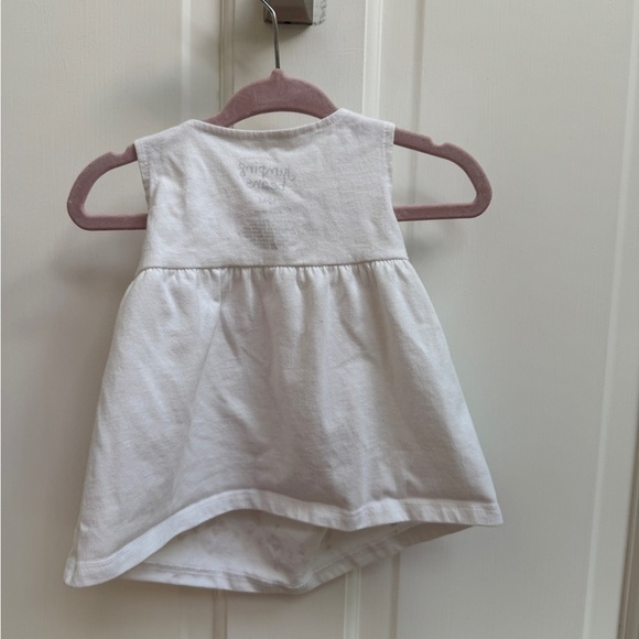 Jumping Beans 12M Girls White and Pink Geometric Patterned Tank Top Blouse - Picture 5 of 6